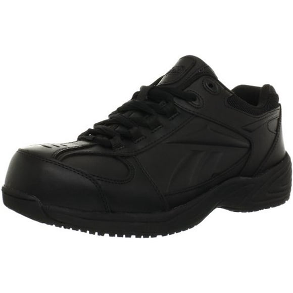 Reebok Mens Black Leather Street Sport Jogger Oxford Jorie Soft Toe