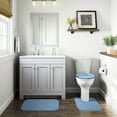 thumbnail image 2 of Garland Rug Gramercy Washable Bath Rug Set, 3 Piece (20"x34", Contour Rug, & Toilet Lid) Basin Blue, 2 of 7