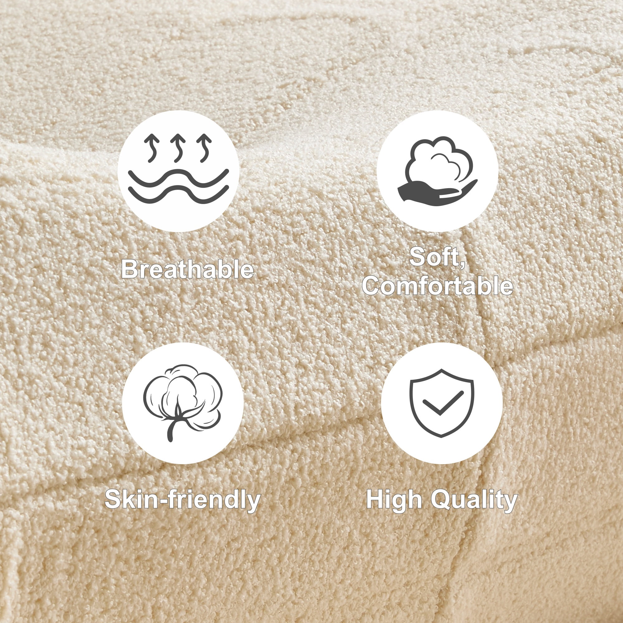 Evita High Density Memory Foam Lounge Chair for Living Room Bedroom Office (White-Single Chair with Ottoman)