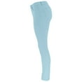thumbnail image 4 of ZHOGXU New Women's Jeans With Pocket Solid Color High Waist Skinny Fashion Stretch Denim Pants Trousers For Daily Wear,Blue,L, 4 of 7