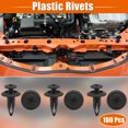 thumbnail image 2 of Unique Bargains 100pcs 6.3mm Plastic Black Car Rivets Fastener Fender Bumper Push Pin Clips, 2 of 3