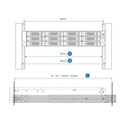 QNAP RAIL-B02 Rail Kit For 1270U 1269U 870U 871U 1271U 869U 1253U 853U 471U