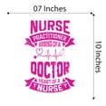 thumbnail image 4 of Girls Nurse Practitioner Brains of a Doctor Cute Quotes & Sayings Wall Decal Decoration Nurse Inspirational Quote Vinyl Wall Decal Art Lasts Years and Easily Removable - Size: 7 In(W) x 10 In(H), 4 of 5