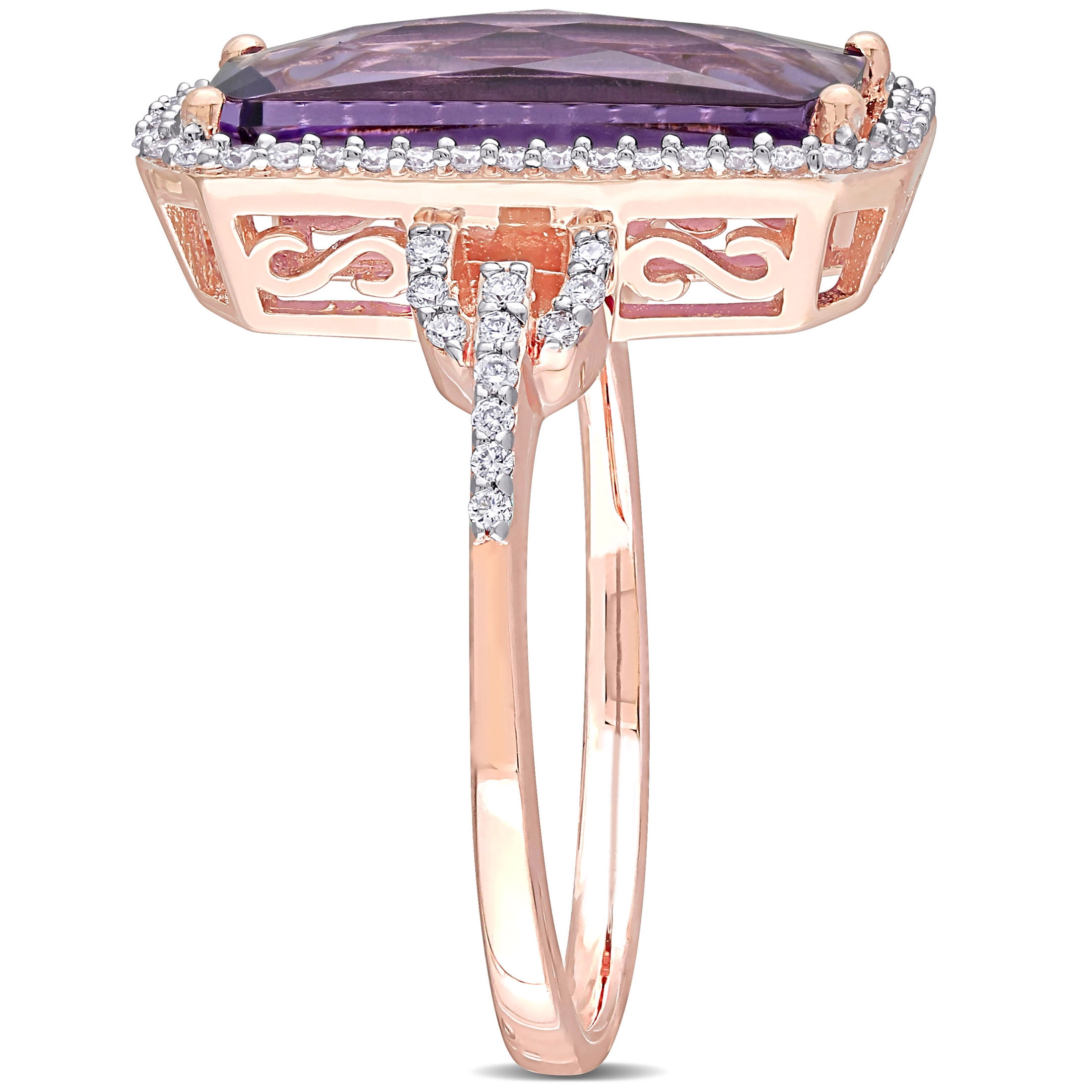 Everly Women's Amethyst 14k Rose Gold Ring