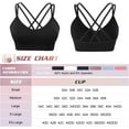 thumbnail image 6 of Women's Cross Back Sports Bra Padded Strappy Medium Support Yoga Bra for Workout Fitness 3 Pack, 6 of 6