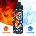thumbnail image 5 of Pofeuu Daisies Flowers Print 18oz Sports Insulated Kettle Stainless Steel Vacuum Water Bottle Leakproof Sport Flask, 5 of 7