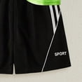 thumbnail image 7 of Teen Boy 14-17T Athletic Outfit Sets Boys, Short Sleeve 2 Piece Summer T-Shirts with Shorts Football Gibobby,15-16 Years,Green, 7 of 7