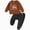 A79-Brown, variant on Kids Boy Fall Winter Dinosaur Printed Pants Set Toddler 6 12 18 24 Months 2T 3T 4T 5T Boys Sweatshirt Jogger Pants Outfit Green,18-24 Months