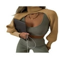 thumbnail image 3 of Pull Femme Col Haut Manches Longues Bouffantes Tricot, 3 of 6