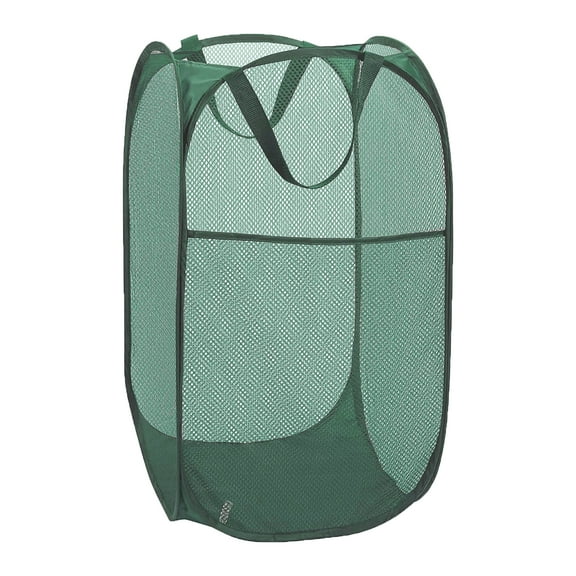 Aplter Pop Up Laundry Hamper Dirty Clothes Hamper for Laundry Mesh Hamper for Cruise, Travel, Camping, Green