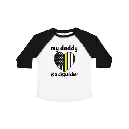 

Inktastic Dispatcher Dad Emergency Gold Line Flag Gift Toddler Boy or Toddler Girl T-Shirt