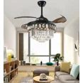 thumbnail image 6 of AFANQI 42" Crystal Ceiling Fan Lamp Retractable Fandelier Remote LED 3-Color Chandelier, 6 of 13