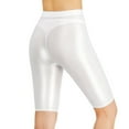 thumbnail image 2 of CENL Women Sexy Sheer Shiny Glossy Wet Soft Stretchy Oil Leggings Yoga Shorts Pants, 2 of 9