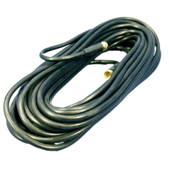 Leviton C5851-50G 50-Foot Coaxial Video Cable,  Gold Plug Ends, F-Type RG59, Black