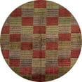 thumbnail image 1 of Ahgly Company Tapis d'Intérieur Rond Abstrait Marron Oriental, 3 Pieds Rond, 1 of 6