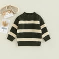 thumbnail image 7 of Okbabeha Toddler Infant Baby Boy Girl Chunky Sweater Cable Knit Striped Sweaters Pullover Sweatshirt Warm Winter Clothes, 7 of 7