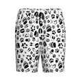 thumbnail image 3 of Yiaed Black Footprints for Men's Soft Sleep Pajama Short Lounging Pajama Shorts-4X-Large, 3 of 8