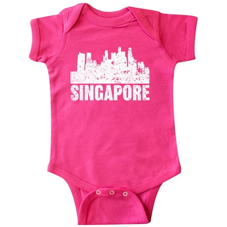 

Inktastic Singapore City Skyline with Grunge Gift Baby Boy or Baby Girl Bodysuit