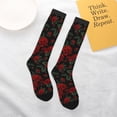 thumbnail image 6 of Bingfone Compression Socks for Women and Men Long Socks for Running Athletic Cycling Nurse-Roses, 6 of 8
