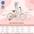 thumbnail image 3 of Gymax 16'' Kids Bicycle Children's Training Bicycle w/ Removable Training Wheels & Basket Pink, 3 of 9