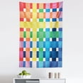 thumbnail image 1 of Checkered Tapestry, Rainbow Colors Contiguous Big and Small Squares in Watercolor Style Geometrical, Fabric Wall Hanging Decor for Bedroom Living Room Dorm, 5 Sizes, Multicolor, by Ambesonne, 1 of 1
