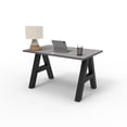 thumbnail image 2 of Serenity A-Frame Writing Office Desk for Home and Office, 48"x24"  with Grey Pattern Desk Top, Black Frame, 2 of 4