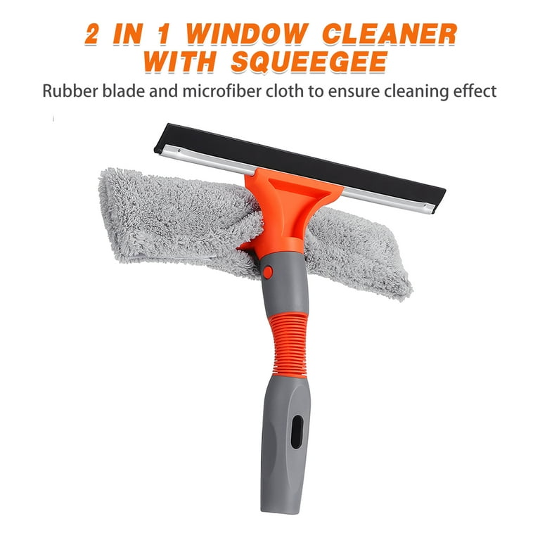 Kitchen Plus Home 3-in-1 Super Squeegee Window Cleaning Kit (7-Piece) Green