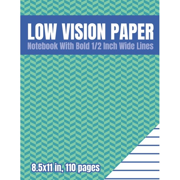 Low Vision Paper Low Vision Paper Notebook With Bold 1/2 Inch Wide