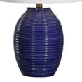 thumbnail image 4 of Benjara Ceramic Jar Shape Table Lamp with Ribbed Texture, Blue, 4 of 5