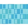thumbnail image 1 of Ahgly Company Machine Washable Indoor Rectangle Transitional Bright Turquoise Blue Area Rugs, 2' x 3', 1 of 7