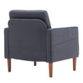thumbnail image 5 of UBesGoo Linen Fabric Single Sofa, Modern Club Chairs with Solid Wood Legs, Upholstered Accent Chair for Living Room, Bedroom Dark Gray, 5 of 10