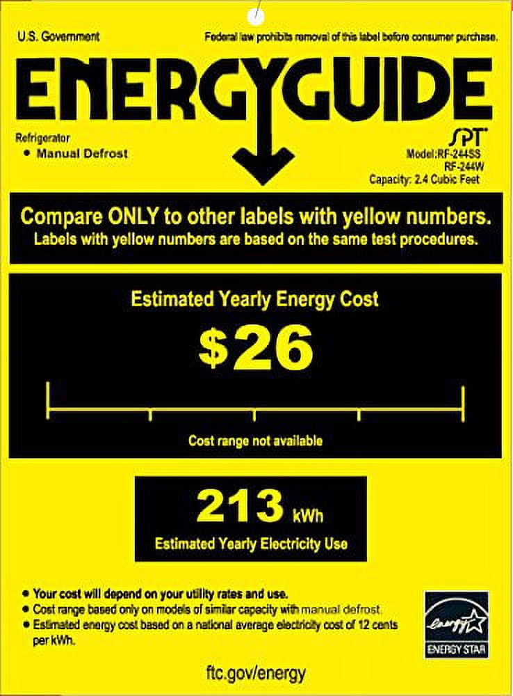 2.4 cu.ft. Compact Refrigerator with Energy Star - Stainless Steel