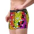 thumbnail image 2 of Gukieu Colorful Tie Dye Stained Glass 1 Print Men's Boxer Briefs, High Elastic Moisture Wicking Boxer Briefs Underwear-Large, 2 of 5