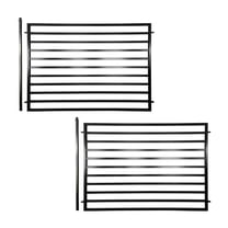 ALEKO Yard Garden Milan Style Steel 2 Fence Black Panels 8 x 5 ft each