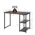 thumbnail image 4 of Escritorio con Repisa Inferior HOMEMAKE FURNITURE Industrial Color Madera y Negro 100 x 48 x 74cm, 4 of 4