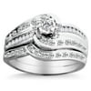 1/2 Carat Diamond and 14kt White Gold Bridal Set