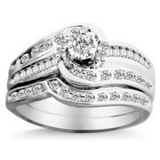 1/2 Carat Diamond and 14kt White Gold Bridal Set