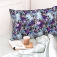 thumbnail image 4 of Pofeuu Purple Marble Texture Print Polyester Microfiber Plush Pillowcases, Super Soft and Cozy Pillow Case Covers with Envelop Closure（Pillow core not included）-14"x20", 4 of 6