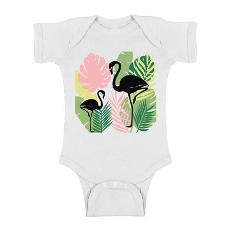 

Awkward Styles Black Flamingos Baby Bodysuit Short Sleeve Pink Flamingo Romper for Boys Summer One Piece for Girls Pink Flamingo Romper for Children Flamingo Gifts for Little One Summer Clothing