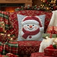 thumbnail image 5 of Christmas Throw Pillow Cover - Holiday Decorative Pillow Case with Santa Snowman Tree Print, Soft Fabric and Hidden Zipper Pillow Cover Sofa Bed Decor, 5 of 7