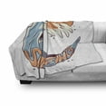 thumbnail image 2 of Beach Soft Flannel Fleece Throw Blanket, Surfing Typography with Giant Ocean Waves Summer Swimming, Cozy Plush for Indoor and Outdoor Use, 50" x 60", Peach Blue, by Ambesonne, 2 of 5