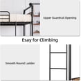 thumbnail image 4 of Metal Bunk Bed Twin Over Twin Heavy Duty Twin Size Convertible Bunk Bed with Guardrail & Ladders, Noise Free, No Box Spring Needed, Vintage Black, 4 of 5