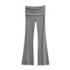 thumbnail image 3 of WILLBEST Pantalones de Yoga Acampanados de Cintura Alta para Mujer, Leggings Deportivos Casuales de Color Sólido con Borde Enrollado En La Cintura para Mayor Comodidad Y Realce. Grande, 3 of 3