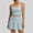 Light Blue, variant on Women's 2-Piece Activewear Set: Padded Sports Top & High-Waisted Skirts for Women Grey M