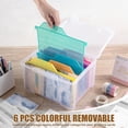 thumbnail image 5 of Greeting Card Storage & Organizer Box with 6 Removable Dividers for Holiday Birthday Get Well Cards Photos, Crafts, Scrapbooking$$Art & Craft, 5 of 7