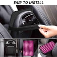 thumbnail image 6 of Car Handrails Box Pad 12.6 X 7.5 In Waterproof Non-Slip Wear-Resisting Durable Breathable Strong Tensile And Tensile Stretch Magenta Houndstooth_2, 6 of 7
