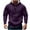 Purple, variant on Men's Casual Half Zip Hoodie Oversized Solid Color Pullover Long Sleeve Zipper Soft Kangaroo Pocket Athletic Tops (L, Army Green)