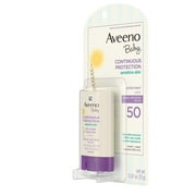 Aveeno Baby Continuous Protection Sensitive Skin Mineral Sunscreen Stick with Broad Spectrum SPF 50 Protection for Face & Body, 0.47 oz 1 ea (Pack of 4)