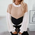 thumbnail image 5 of Giftesty Sweaters for Women Plus Size Women's Casual Round Neck Long Sleeve Sweater Knitted Stripe Loose Blouse Tops, 5 of 9