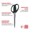 thumbnail image 2 of Joyce Chen Deluxe Unlimited Kitchen Scissors All Purpose Kitchen Shears with Japanese Stainless Steel Blades, 8-inch Overall Length, Dark Olive, 2 of 7